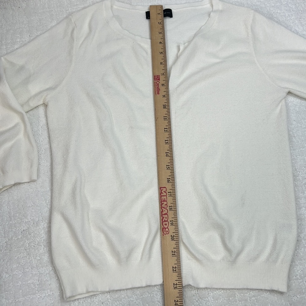 Kancy Kole ivory open front long sleeve super soft cardigan medium - Picture 8 of 12